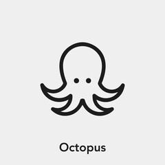 Poster - octopus icon vector sign symbol