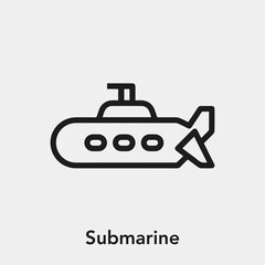 Poster - submarine icon vector sign symbol