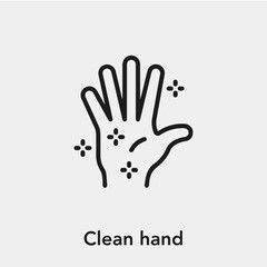 Poster - clean hand icon vector sign symbol