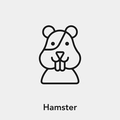 Poster - hamster icon vector sign symbol