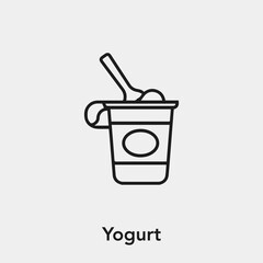 Poster - yogurt icon vector sign symbol