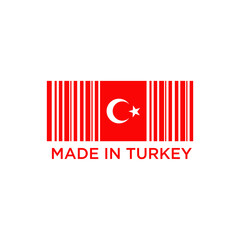 Wall Mural - Made in Turkey label logo design template