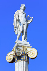 Wall Mural -  Apollo statue with golden decorations 