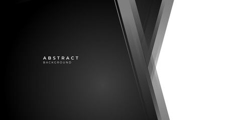 grey white black abstract background geometry shine and layer element vector for presentation design