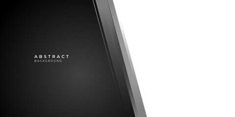 Wall Mural - modern simple business black presentation background on white background