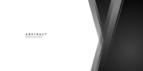 Wall Mural - Modern simple business black presentation background on white background