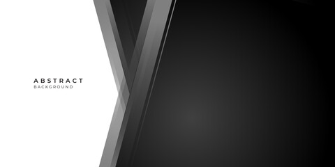Wall Mural - Modern simple business black presentation background on white background