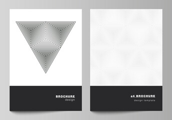 Poster - vector layout of a4 format modern cover mockups design templates for brochure, magazine, flyer, book