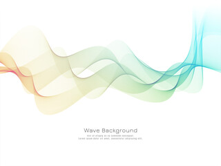 Stylish elegant colorful wave background