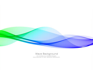 Stylish elegant colorful wave background