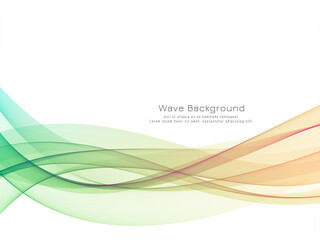 Modern colorful wave decorative background