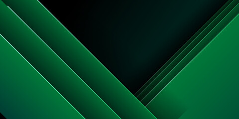 Black and green abstract background with diagonal lines, vector illustration