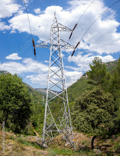 High-voltage electrical towers to transport energy