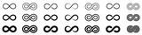 Fototapeta  - Infinity icon set. Infinity, eternity, infinite, endless, loop symbols. Unlimited infinity collection icons flat style - stock vector