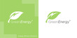 © JoelMasson - Renewable green energy logo template design. Electric charge leaf icon. Sustainable eco power company symbol. Vector illustration.