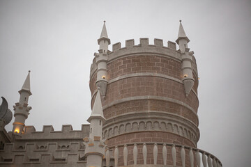 Scenery of the castle in the park.