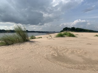 Poster - Plage sur le Mékong à Kratie, Cambodge