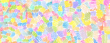 Pencil, crayon color scribble. Abstracr horizontal long background.