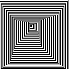 Canvas Print - Optical illusion, black and white design, vector