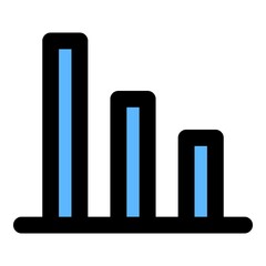 Poster - Business graph chart icon. Outline business graph chart vector icon for web design isolated on white background