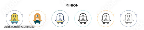 Fotografía Minion icon in filled, thin line, outline and stroke style