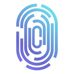 Poster - Secured fingerprint icon. Cartoon of secured fingerprint vector icon for web design isolated on white background