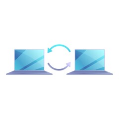 Poster - Remote access computer connection icon. Cartoon of remote access computer connection vector icon for web design isolated on white background