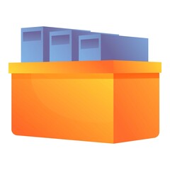 Poster - Storage documents icon. Cartoon of storage documents vector icon for web design isolated on white background