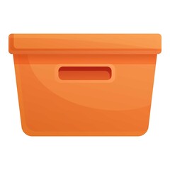Poster - Office documents box icon. Cartoon of office documents box vector icon for web design isolated on white background