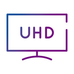 Sticker - plasma tv uhd gradient style icon