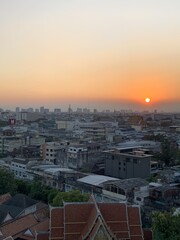 Canvas Print - Coucher de soleil à Bangkok, Thaïlande