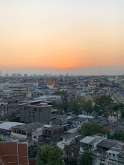 Canvas Print - Coucher de soleil à Bangkok, Thaïlande