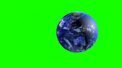 Wall Mural - planet earth on a green screen. 3d rendering