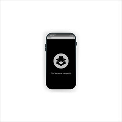 Aufkleber - Incognito icon. Browse in private smartphone. Vector on isolated white background. EPS 10