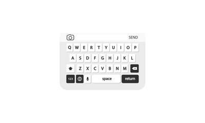 Aufkleber - Keyboard of smartphone. Vector on isolated white background. EPS 10