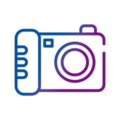 Sticker - camera photographic gradient style icon