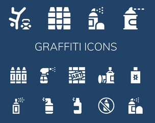 Poster - graffiti icon set