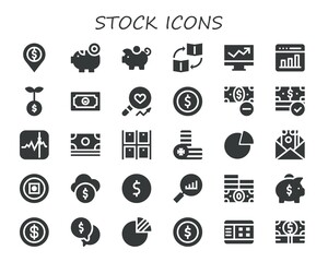 Poster - stock icon set