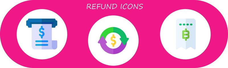 Wall Mural - Modern Simple Set of refund Vector flat Icons