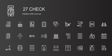 Sticker - check icons set