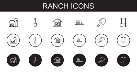 Poster - ranch icons set