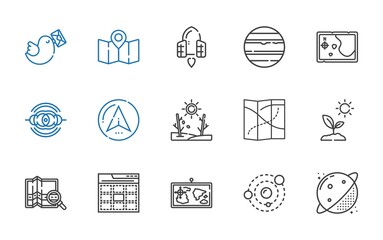 Wall Mural - earth icons set