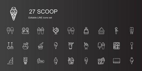 Sticker - scoop icons set