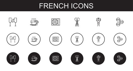 Poster - french icons set