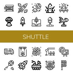 Wall Mural - shuttle icon set