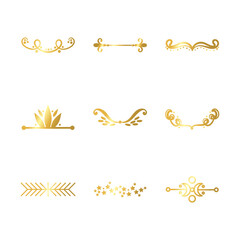 Sticker - bundle of decorative elements silhouettes