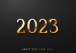 Happy New Year 2023. luxury golden number 2023. vector illustration