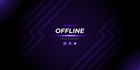 Wall Mural - abstract twitch offline background design