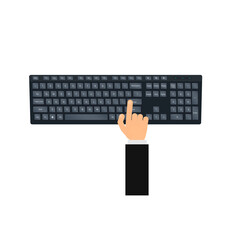 Computer keyboard. Press enter, vector illustration