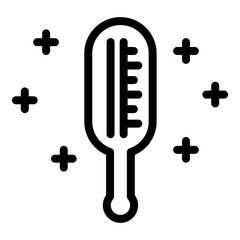 Poster - Medical thermometer icon. Outline medical thermometer vector icon for web design isolated on white background